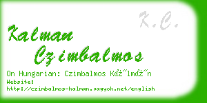 kalman czimbalmos business card